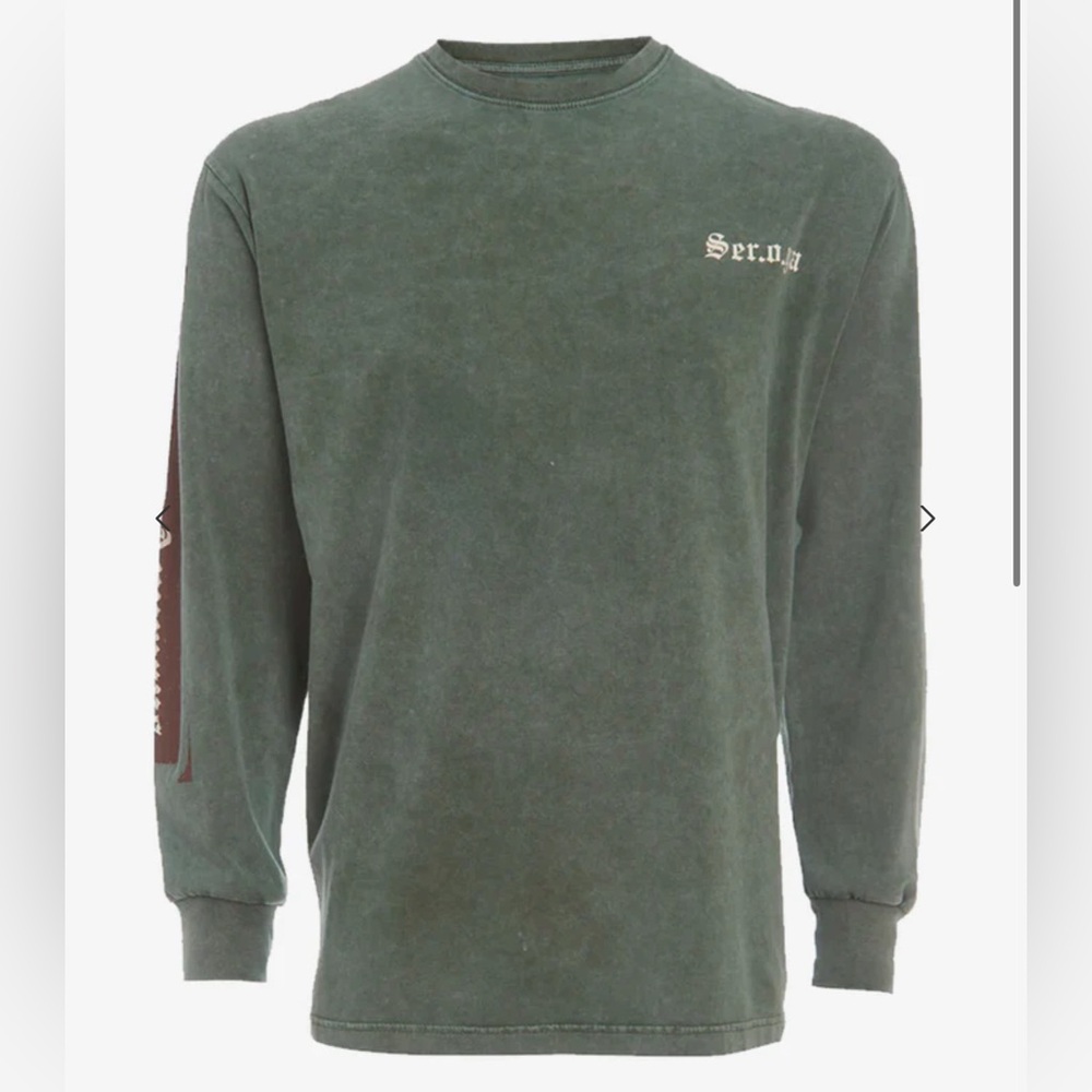 SER.O.YA Danny Boyfriend T-Shirt Adult XL Vintage Green Crewneck Long Sleeve